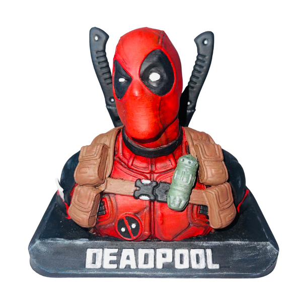 Busto Pintado a Mão 3D - Deadpool